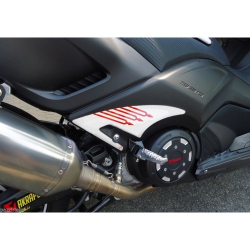 2 ADESIVI in RESINA compatibili per YAMAHA T MAX 530 protezioni PIEDI PASSEGGERO